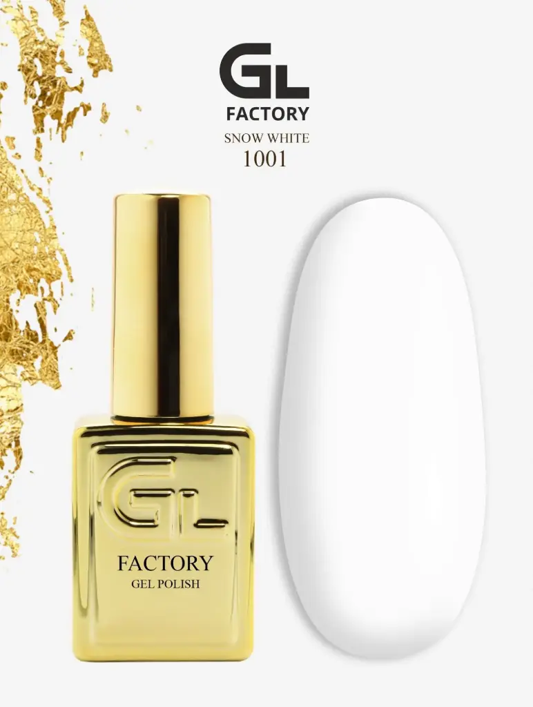 GL 1001 GOLD Gel Polish Snow White 15g TPO FREE