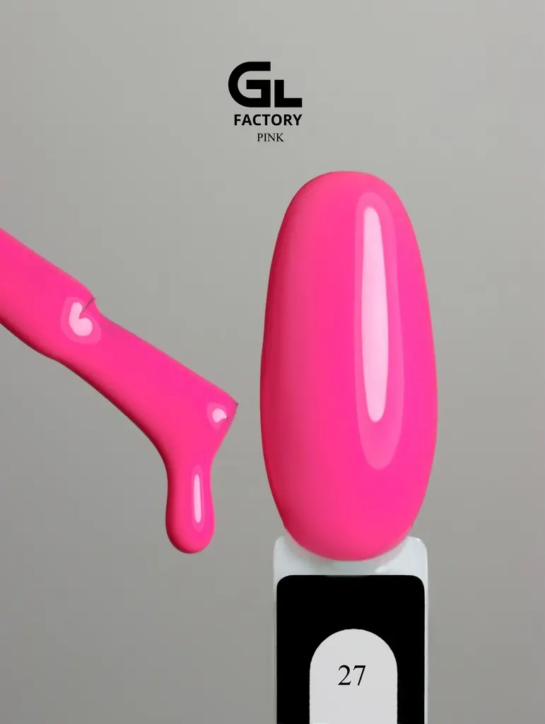 GL 1020 BLACK Gel Polish Pink 27 15g TPO FREE