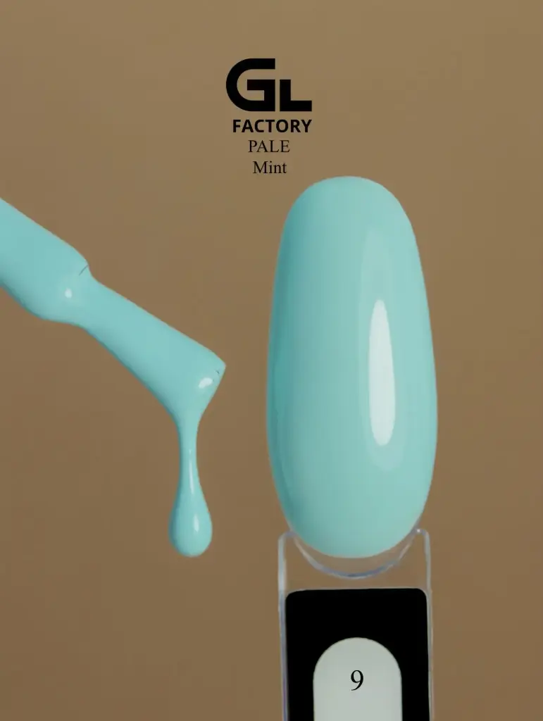 GL 1077 BLACK Gel Polish Pale Mint 09 15g TPO FREE