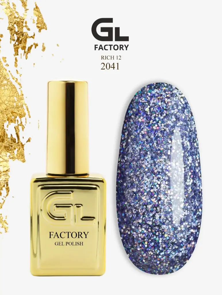 GL 2041 GOLD Gel Polish Rich 12 15g TPO FREE