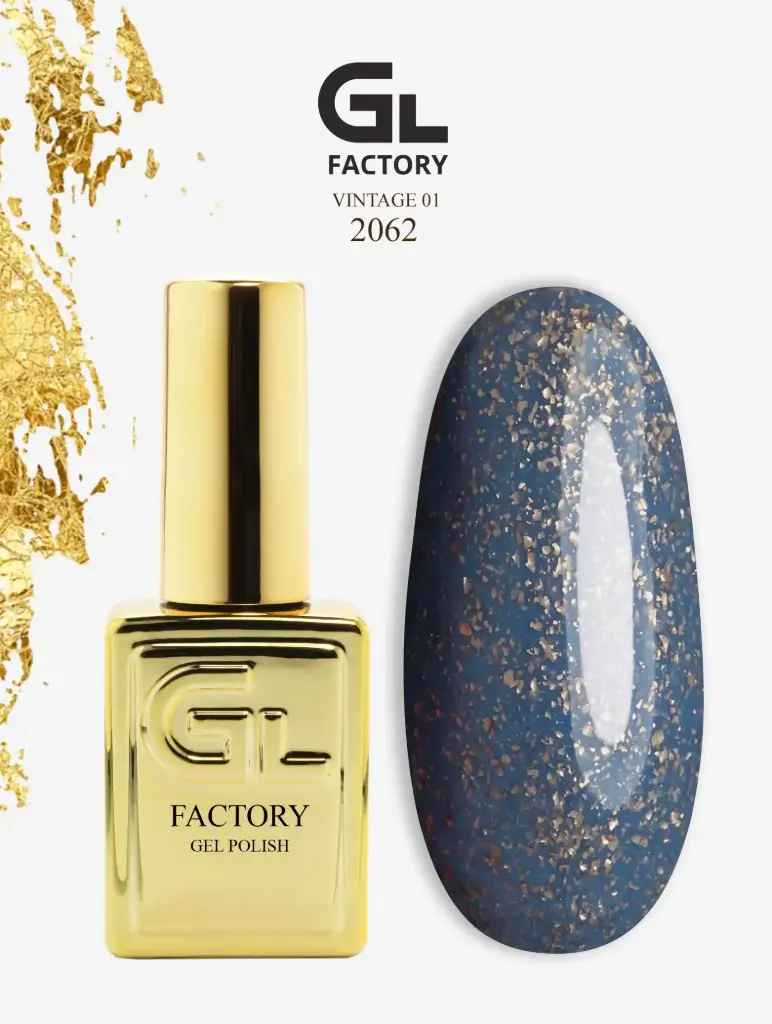 GL 2062 GOLD Gel Polish Vintage 01 15g TPO FREE