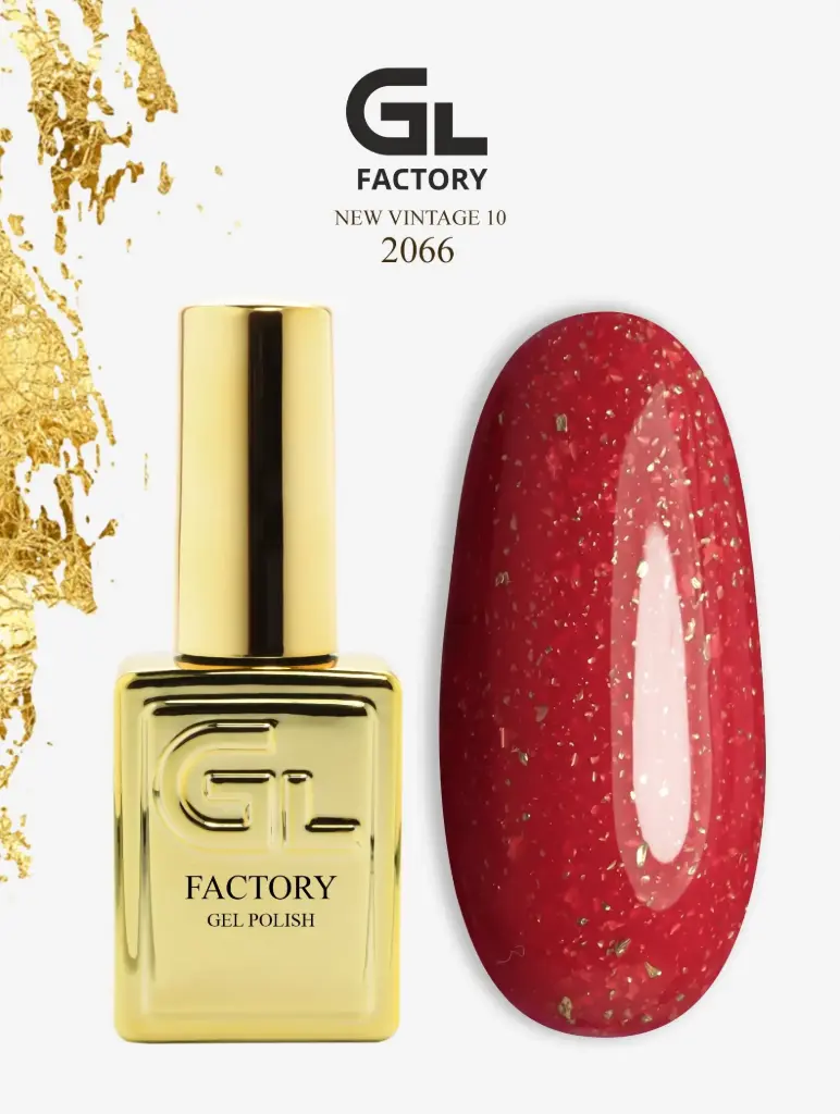 GL 2066 GOLD Gel Polish New Vintage 10 15g TPO FREE