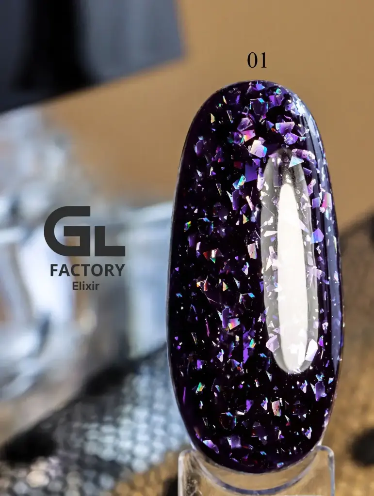 GL 2070 BLACK Gel Polish Elixir 01 15g TPO FREE