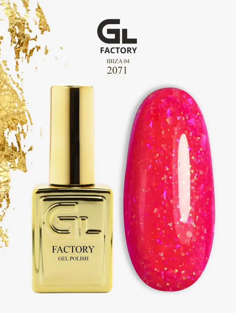 GL 2071 GOLD Gel Polish Ibiza 04 15g TPO FREE