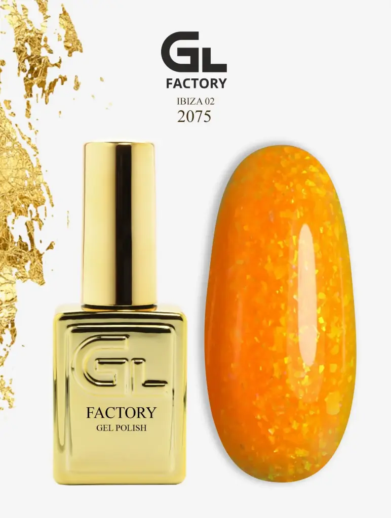 GL 2075 GOLD Gel Polish Ibiza 02 15g TPO FREE