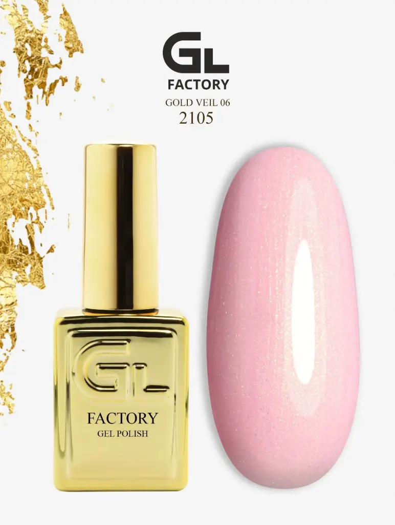 GL 2105 GOLD Gel Polish Gold Veil 06 15g TPO FREE