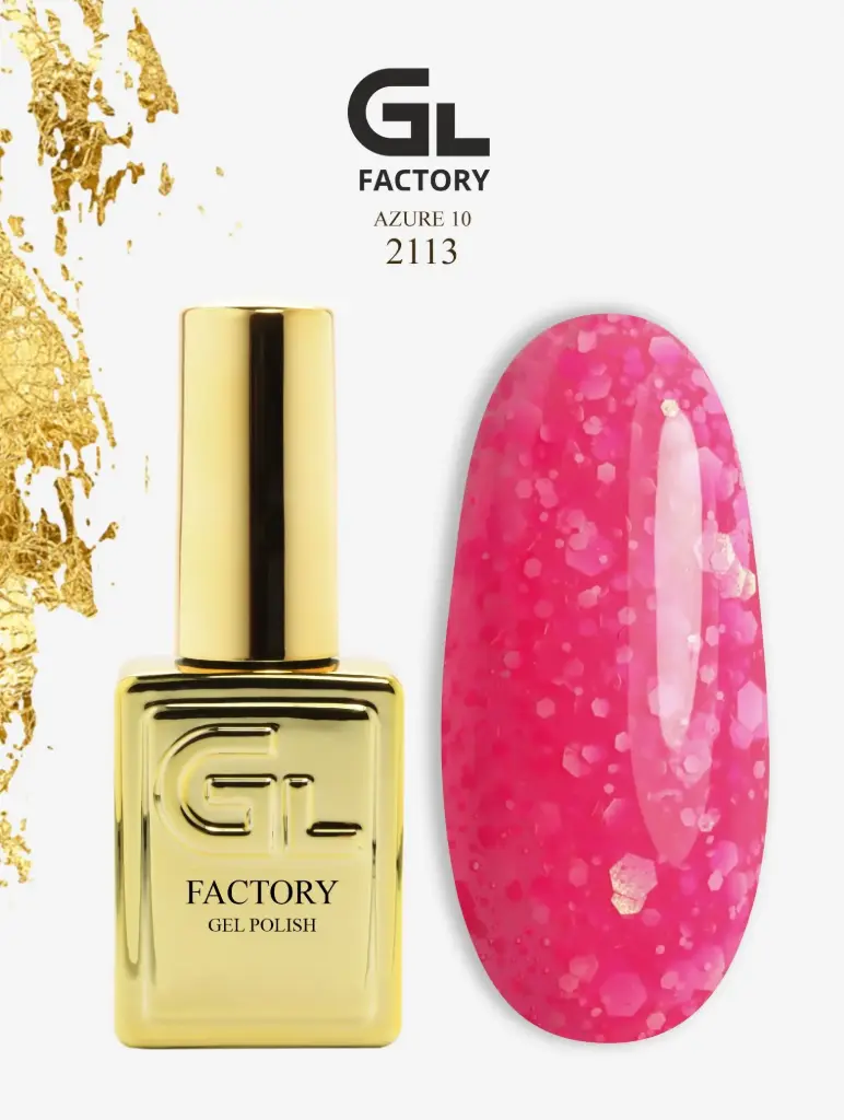 GL 2113 GOLD Gel Polish Azure 10 15g TPO FREE