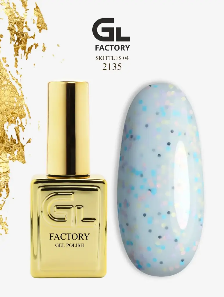 GL 2135 GOLD Gel Polish Skittles 04 15g TPO FREE