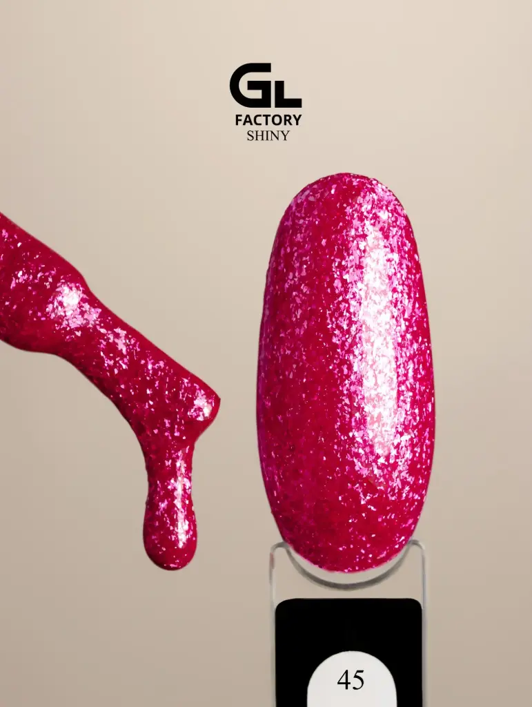 GL 2143 BLACK Gel Polish Shiny 45 15g TPO FREE