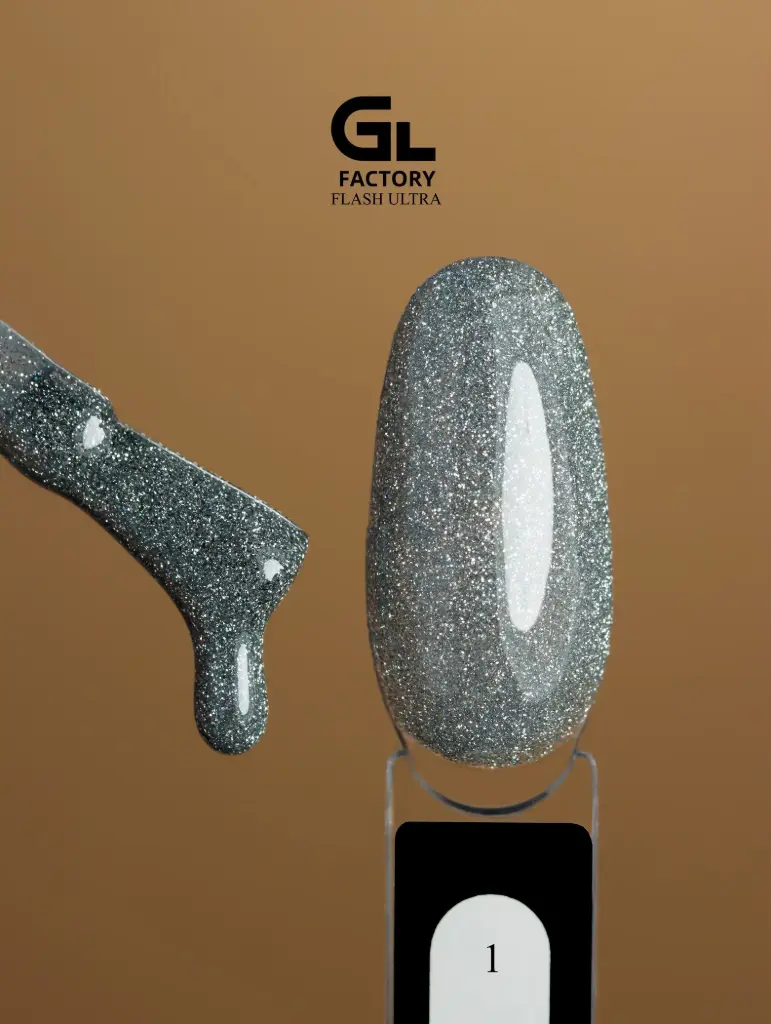 GL 2159 BLACK Gel Polish Flash Ultra 01 15g TPO FREE