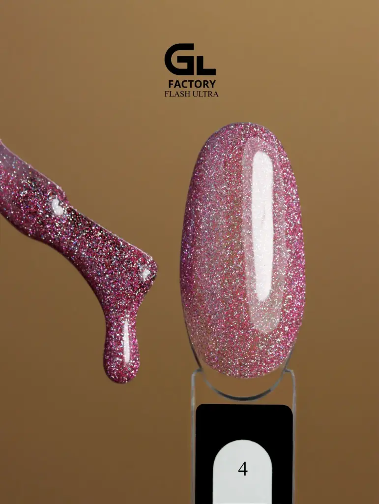 GL 2162 BLACK Gel Polish Flash Ultra 04 15g TPO FREE