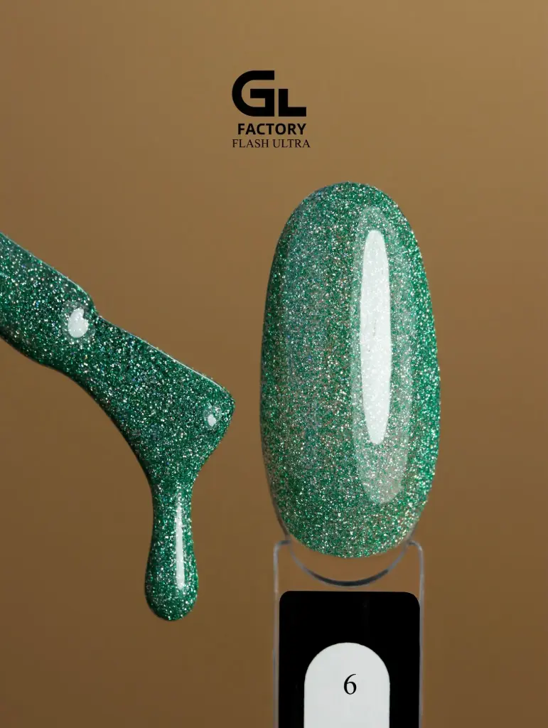 GL 2164 BLACK Gel Polish Flash Ultra 06 15g TPO FREE