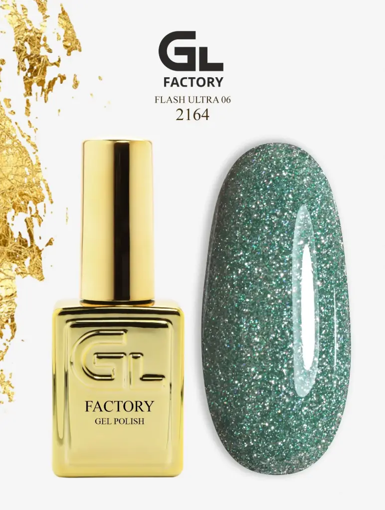 GL 2164 GOLD Gel Polish Flash Ultra 06 15g TPO FREE