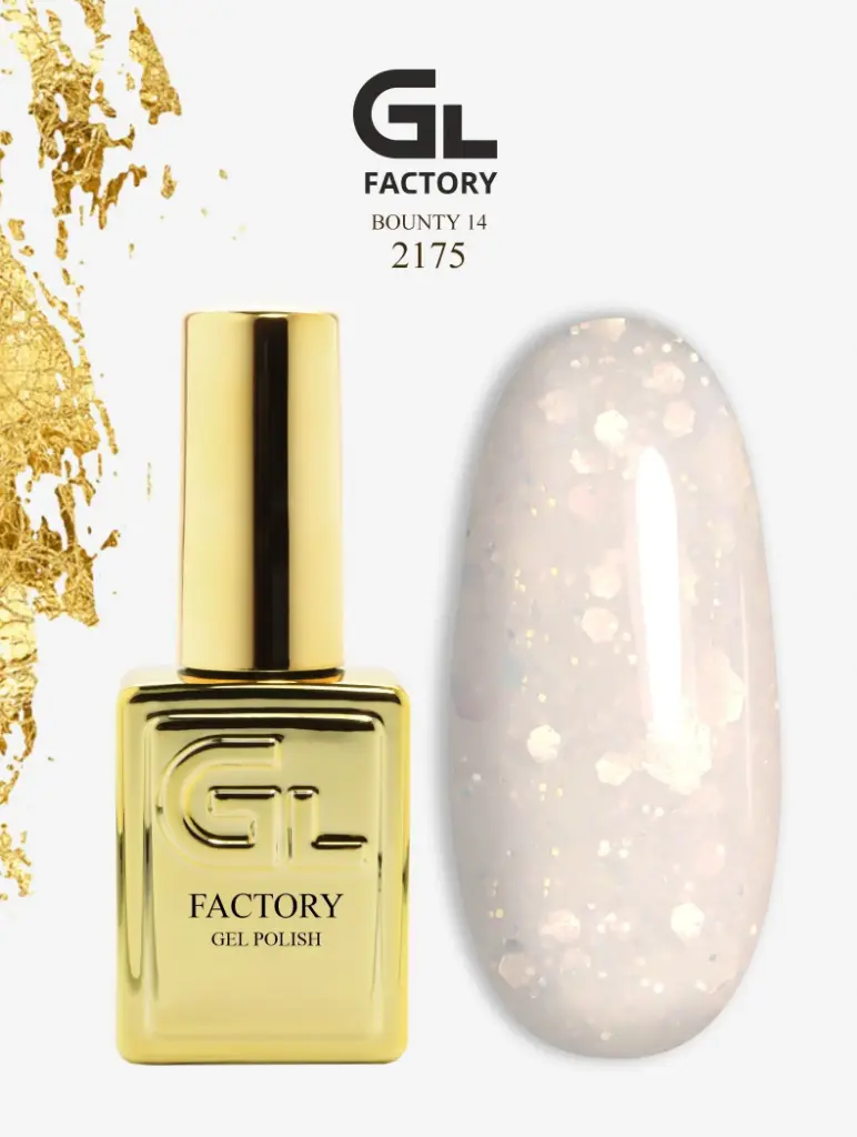 GL 2175 GOLD Gel Polish Bounty 14 15g TPO FREE