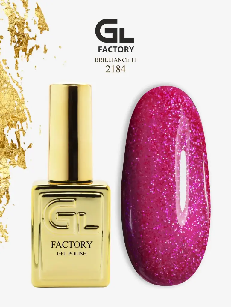 GL 2184 GOLD Gel Polish Brilliance 11 15g TPO FREE