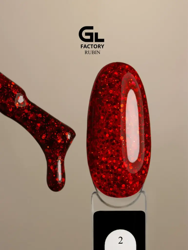 GL 2188 BLACK Gel Polish Rubin 02 15g TPO FREE