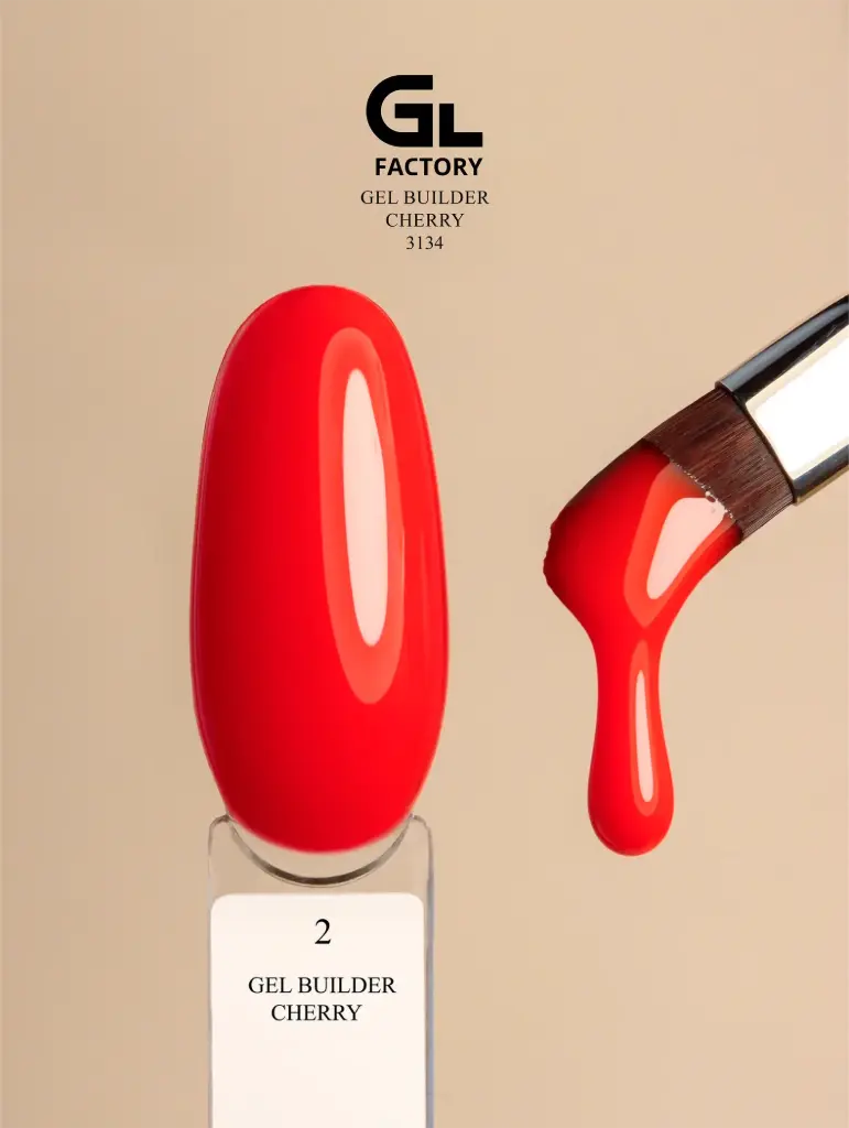 GL 3134 Gel Builder Cherry 02 50g TPO HEMA FREE