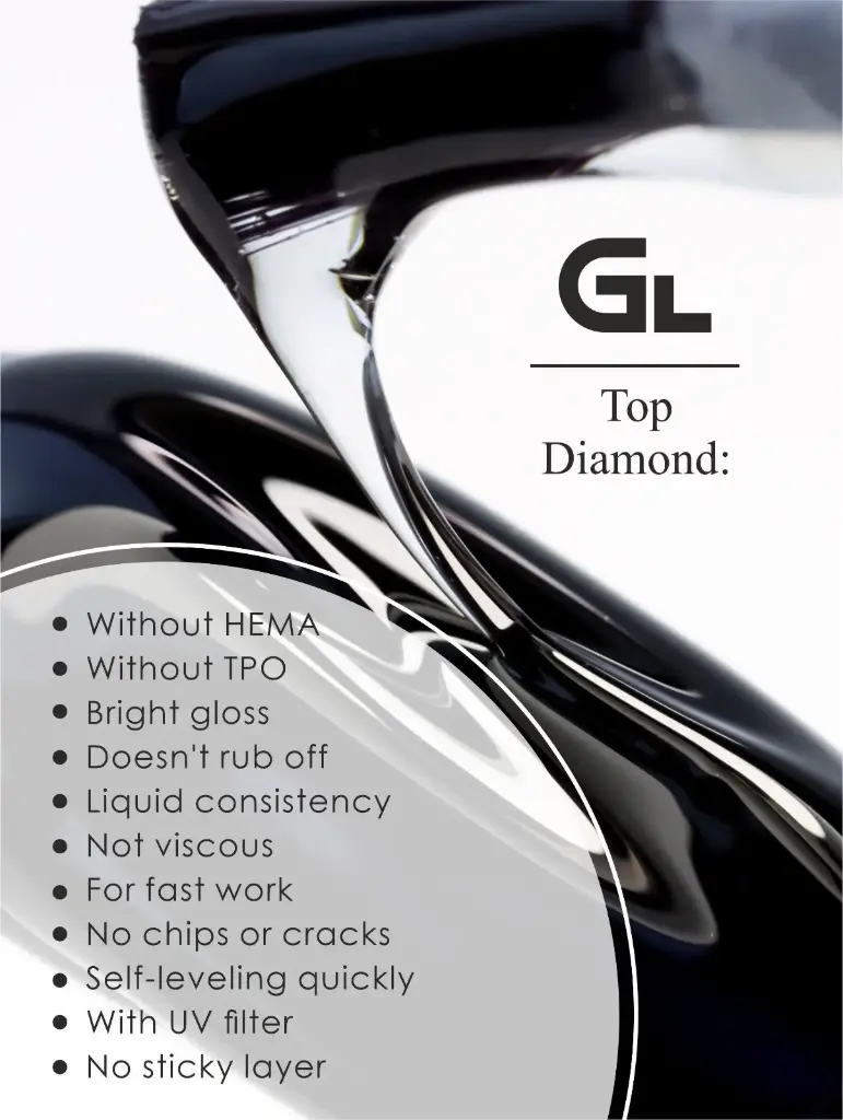 GL 4021 BLACK Top Diamond No Wipe 15g TPO HEMA FREE